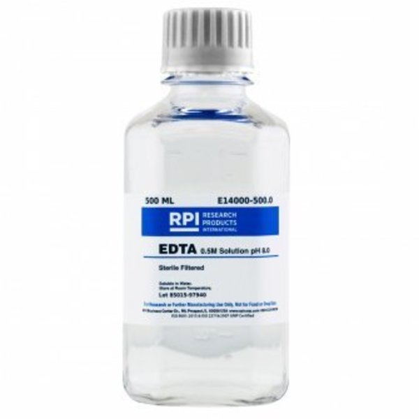 Rpi EDTA 0.5M Solution pH 8.0, 500 ML E14000-500.0